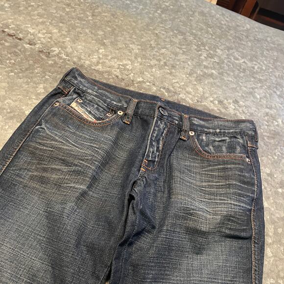 Vintage Y2K Diesel Industry Zink Low Rise Bootcut Denim Jeans 30x29 Italy Cotton - Picture 2 of 13